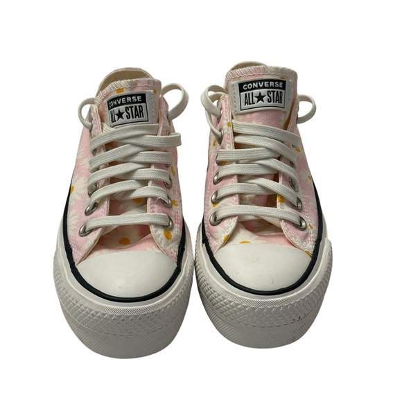 VTG Y2K Converse All Stars Chuck Taylor Platform Low Rise Camp Daisies Pink SZ 5 - Picture 1 of 14